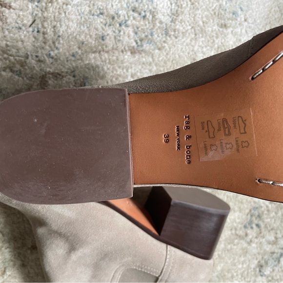 Rag & Bone Tan Water Suede Ankle Chelsea Boots - Picture 8 of 10